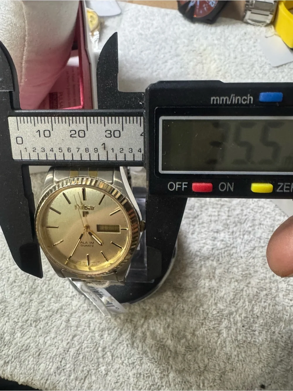 Pulsar Two-Tone Gold and Silver Analog-Digital Alarm Watch